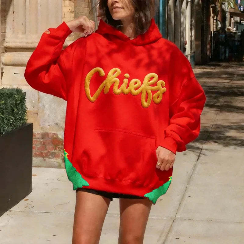 Custom Chenille Team Sweatshirt with Bow – Cozy Style & Fan Spirit