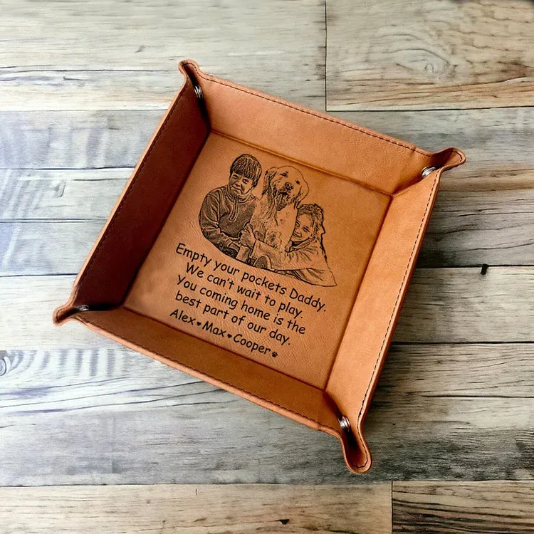 Valet Tray for Dad, Father's Day Gift, Catch All Table Tray, Key Tray