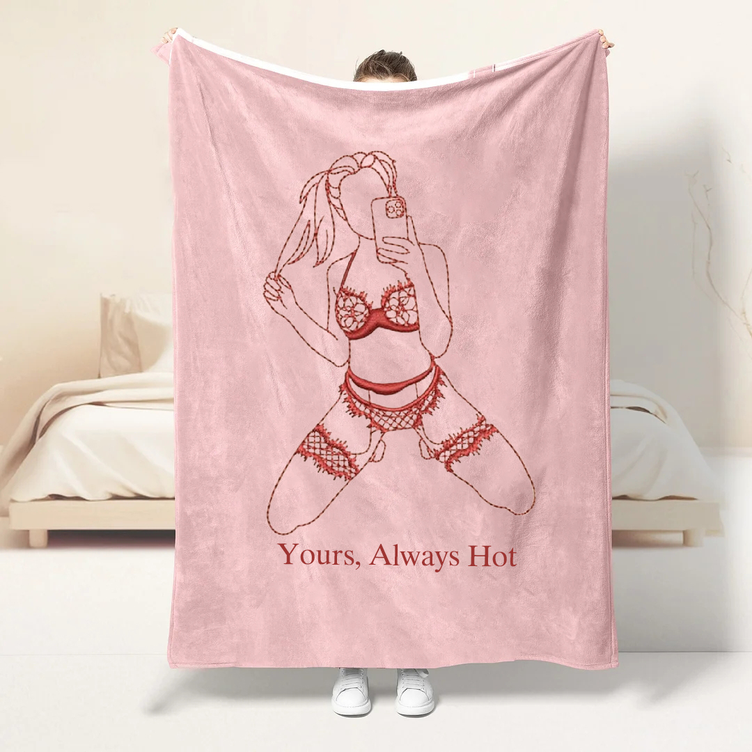 Sexy Custom Photo Blanket – Personalized Anniversary Gift for Him