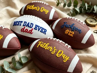 Custom Embroidered Football, Gift for Mom, Gift for Dad