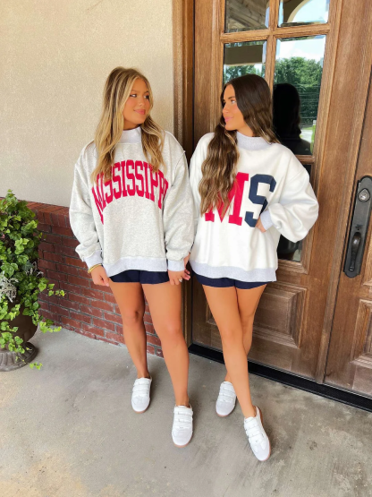 MS/Mississippi Game Day Mock Neck Reversible Sweatshirt