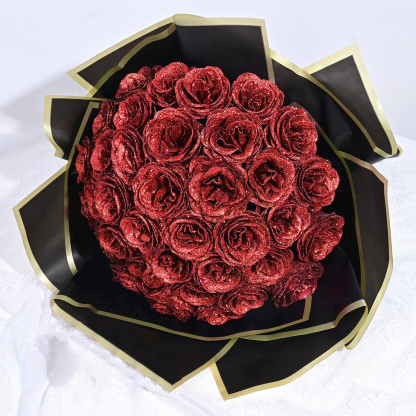 🎄💕Glitter Rose Bouquet💕Couple Glitter Everlasting Rose Bouquet (Never Wither)