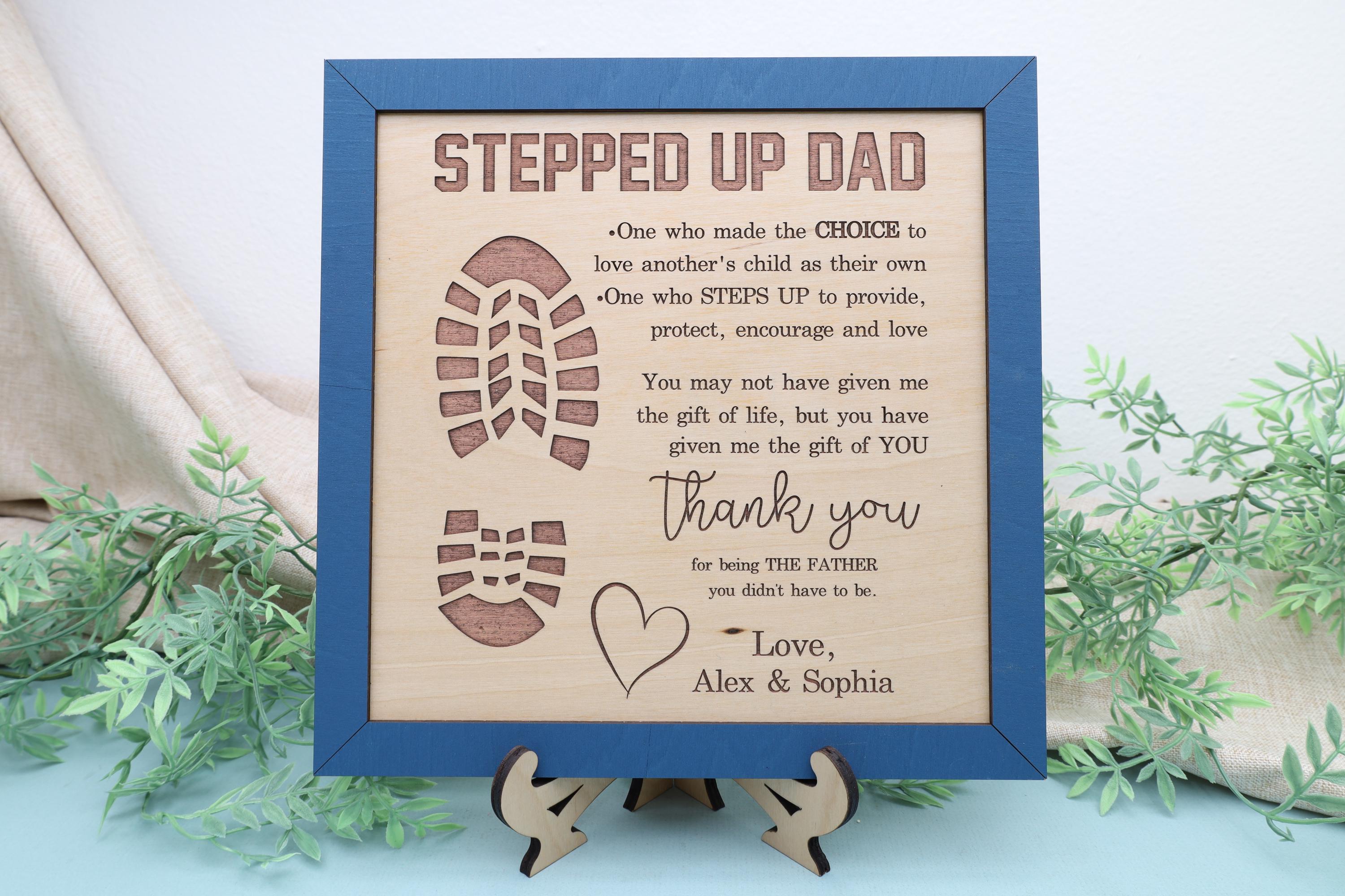Personalized Stepfather Gift, Step Dad Gift, Stepped Up Dad Gift, Fathers Day Gift, Birthday Gift Stepdad, Gift from Stepdaughter or Stepson