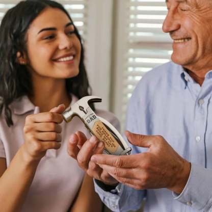 Built With Love, Dad - Family Personalized Custom Multi Tool Hammer - Father's Day, Gift For Dad, Grandpa