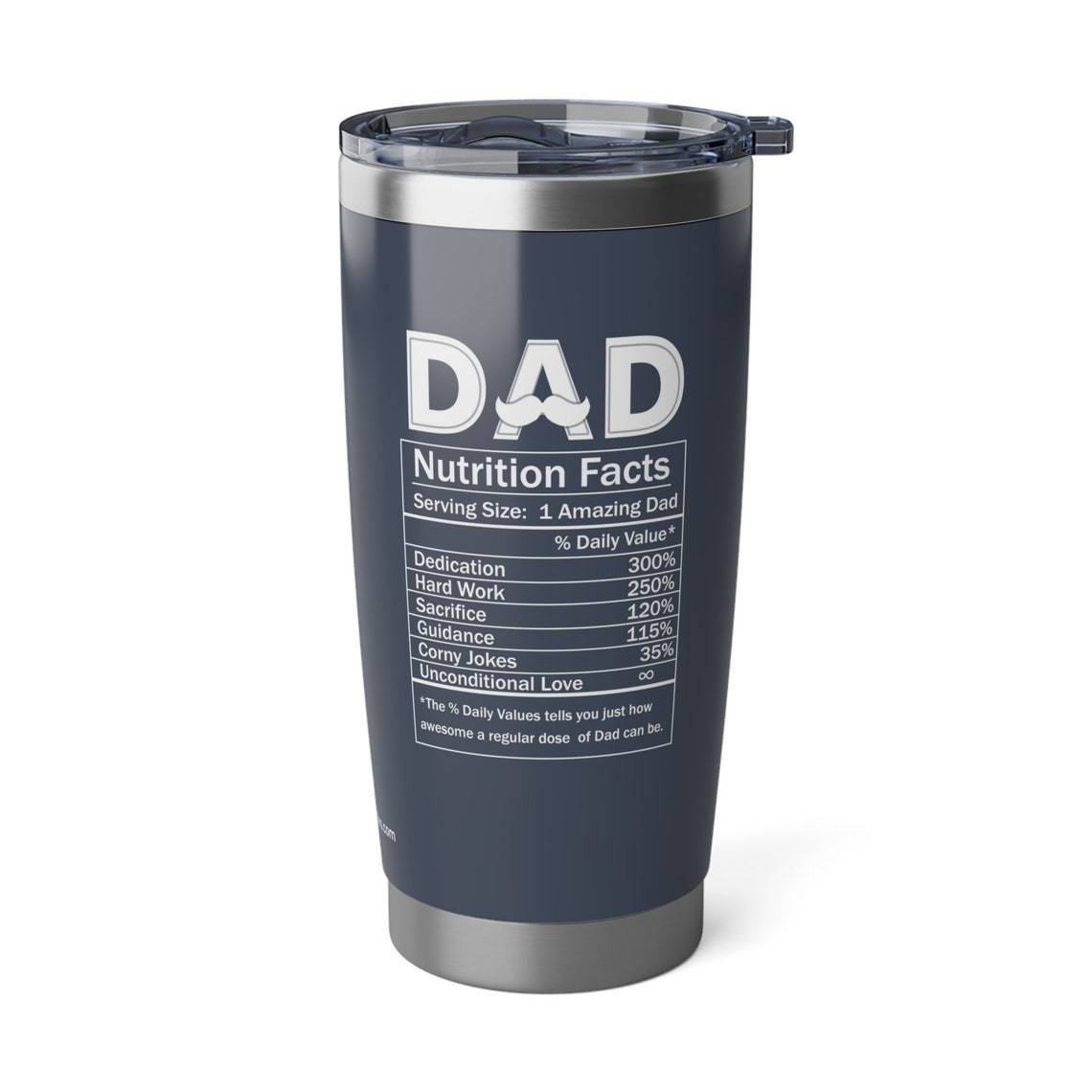 Personalized Dad Ingredients cup, Dad Nutrition Facts, Gift From Daughter, Son, Kids, Funny, Favorite Child, Bonus Dad Gift, 20 Oz Tumbler