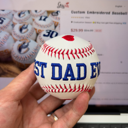 Custom Embroidered Father's Day Baseball & Softball, Gift for DAD