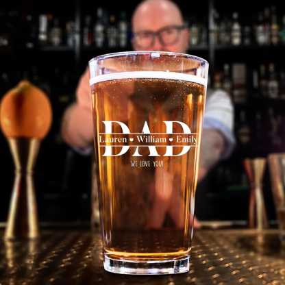 Personalized Father's Day Gift For Dad From Daughter, Father Day Wine Glass With Kids Name, Best Dad Ever Bar Glass, Gift For Papa, Grandpa