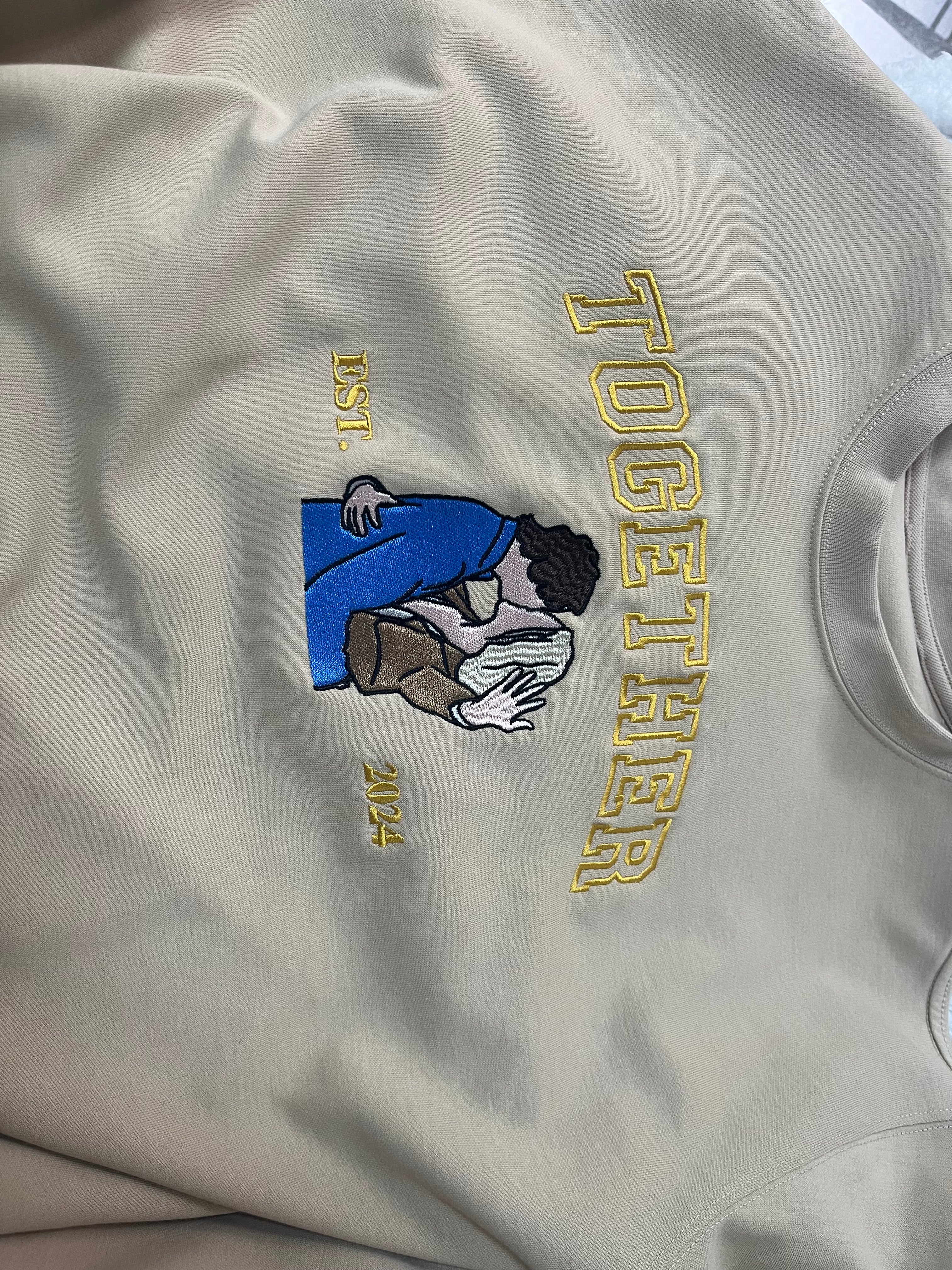 Personalized Embroidered Portrait from Photo Hoodie