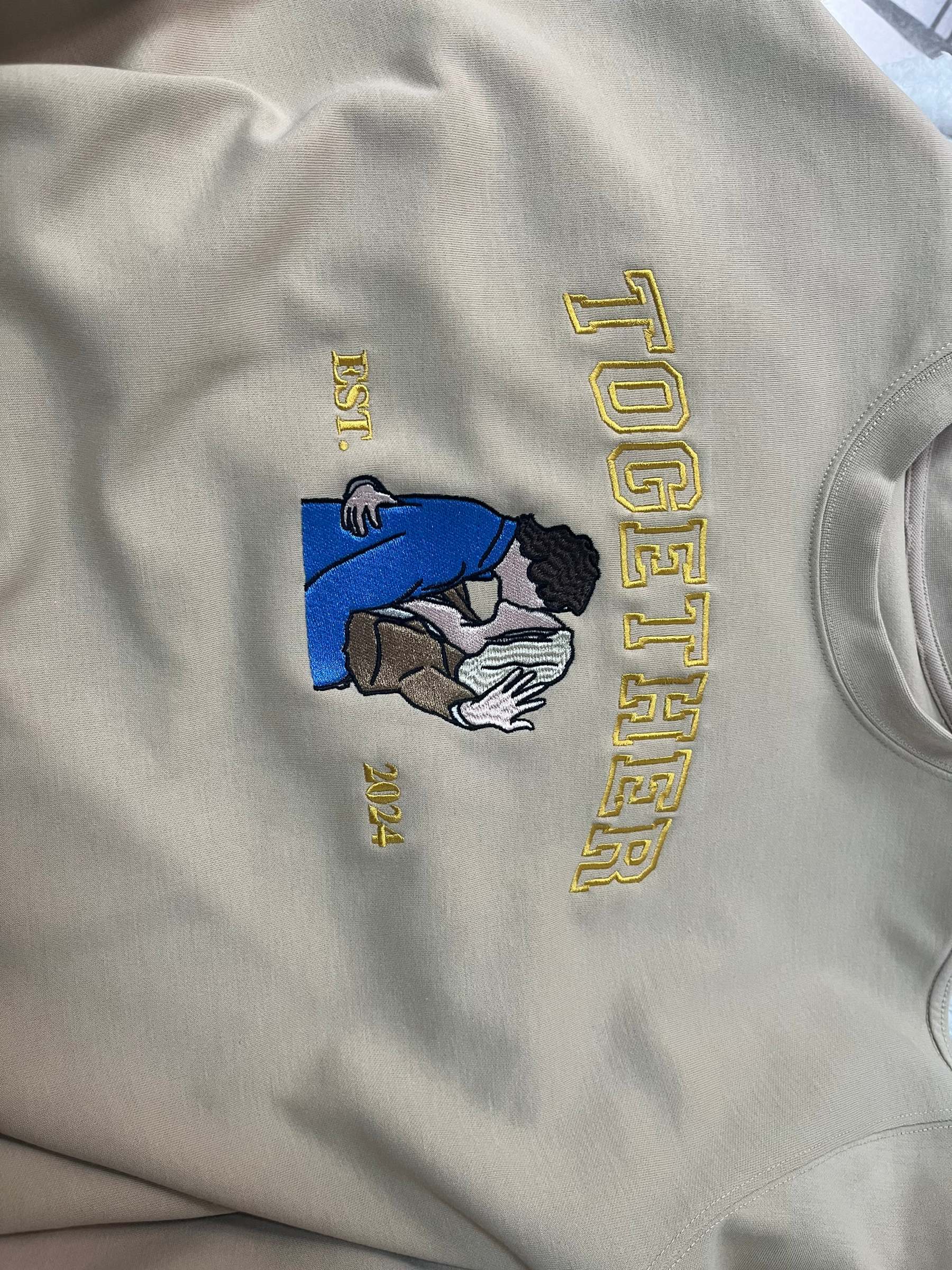 Personalized Embroidered Portrait from Photo Hoodie