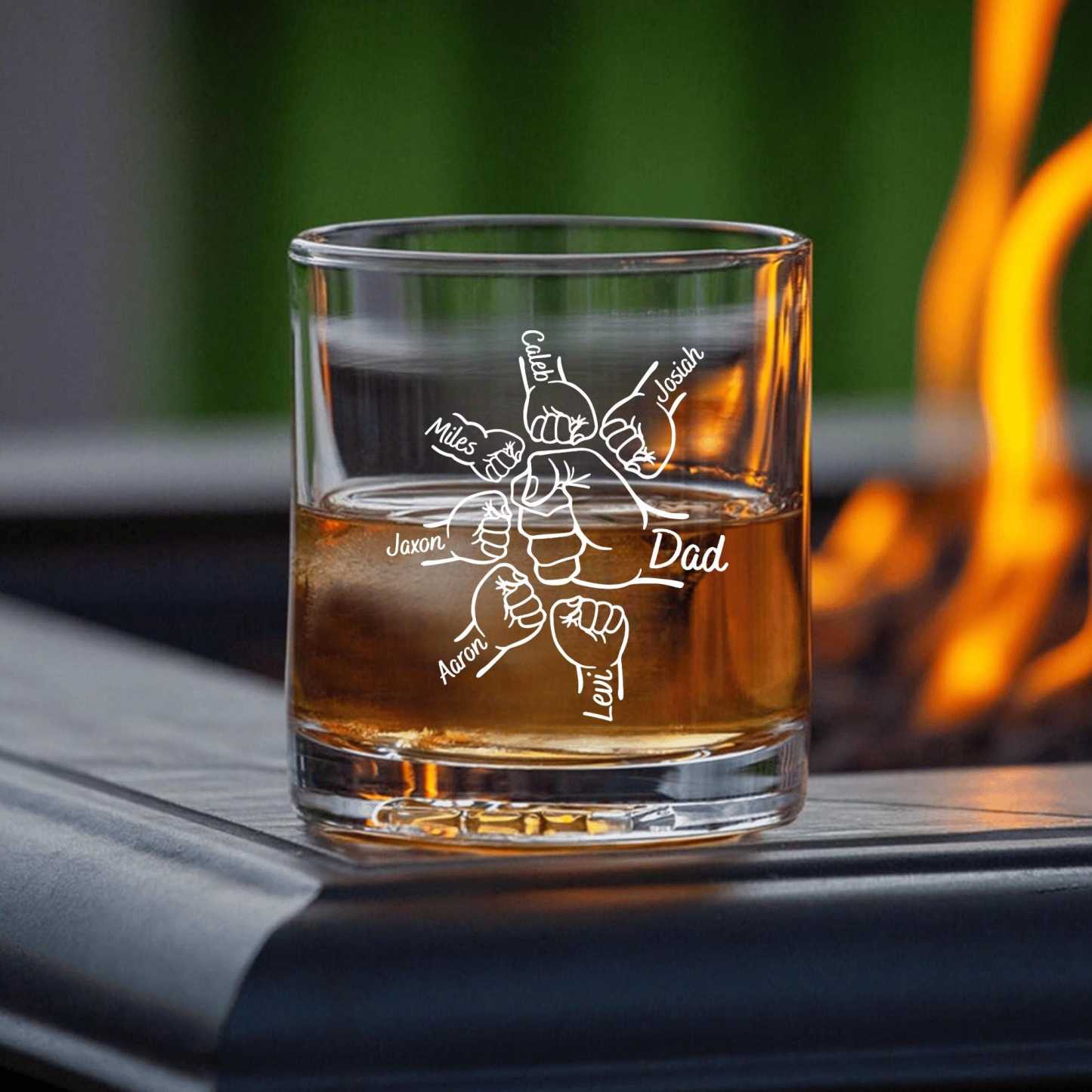 Personalized Father's Day Gift For Dad From Kids, First Father Day Wine Glass With Kids Name, First Bump Bar Glass, Gift For Papa, Grandpa