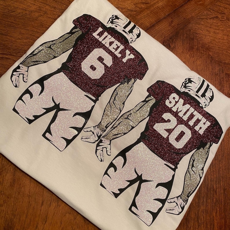 ✨ Game Day Glow On – Shine in Your Custom Glitter Football Tee or Sweatshirt! 🏈