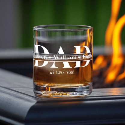 Personalized Father's Day Gift For Dad From Daughter, Father Day Wine Glass With Kids Name, Best Dad Ever Bar Glass, Gift For Papa, Grandpa