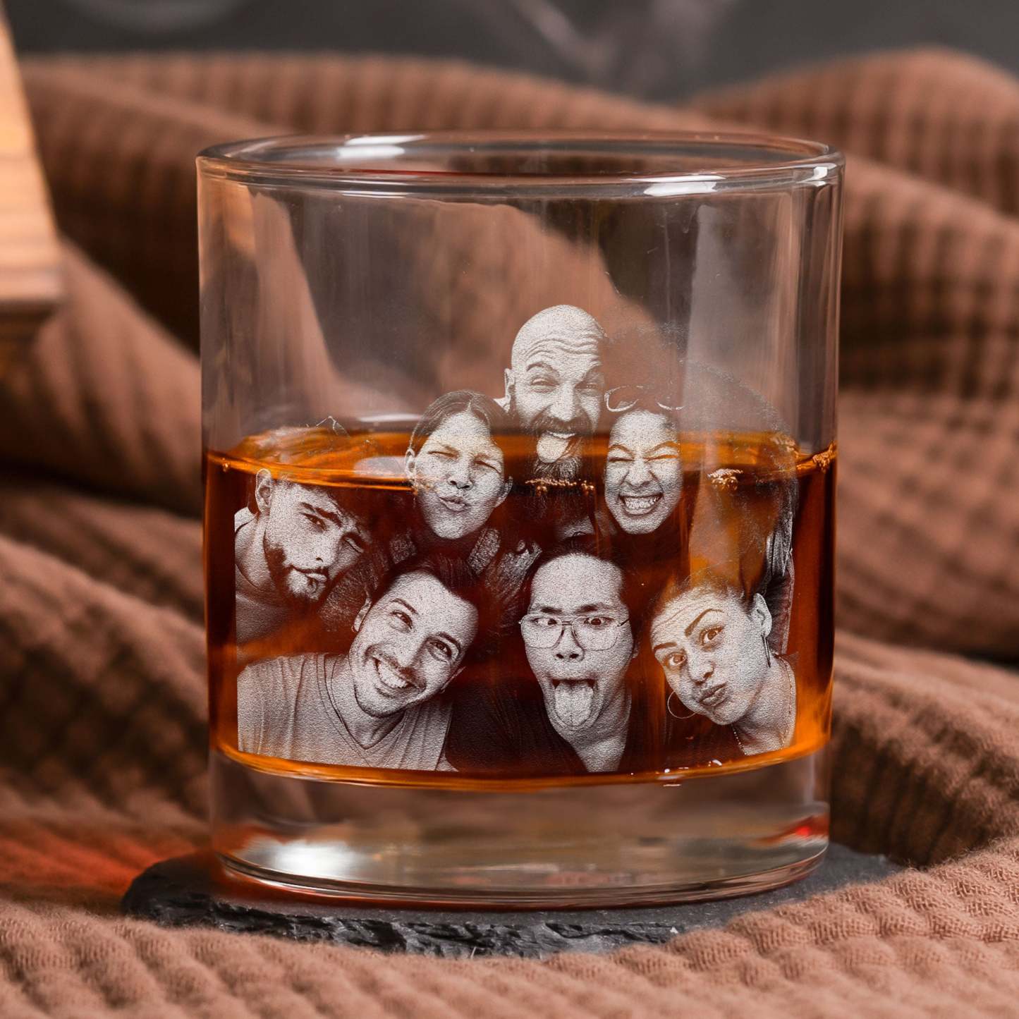 We Love You Every Day - Personalized Whiskey Glass With Photo