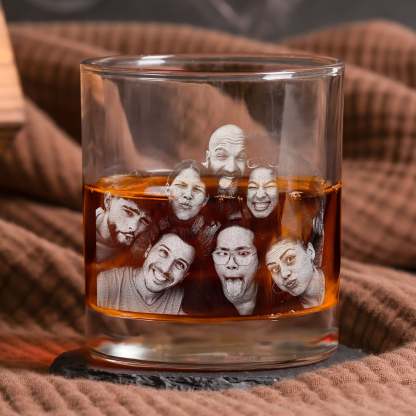We Love You Every Day - Personalized Whiskey Glass With Photo