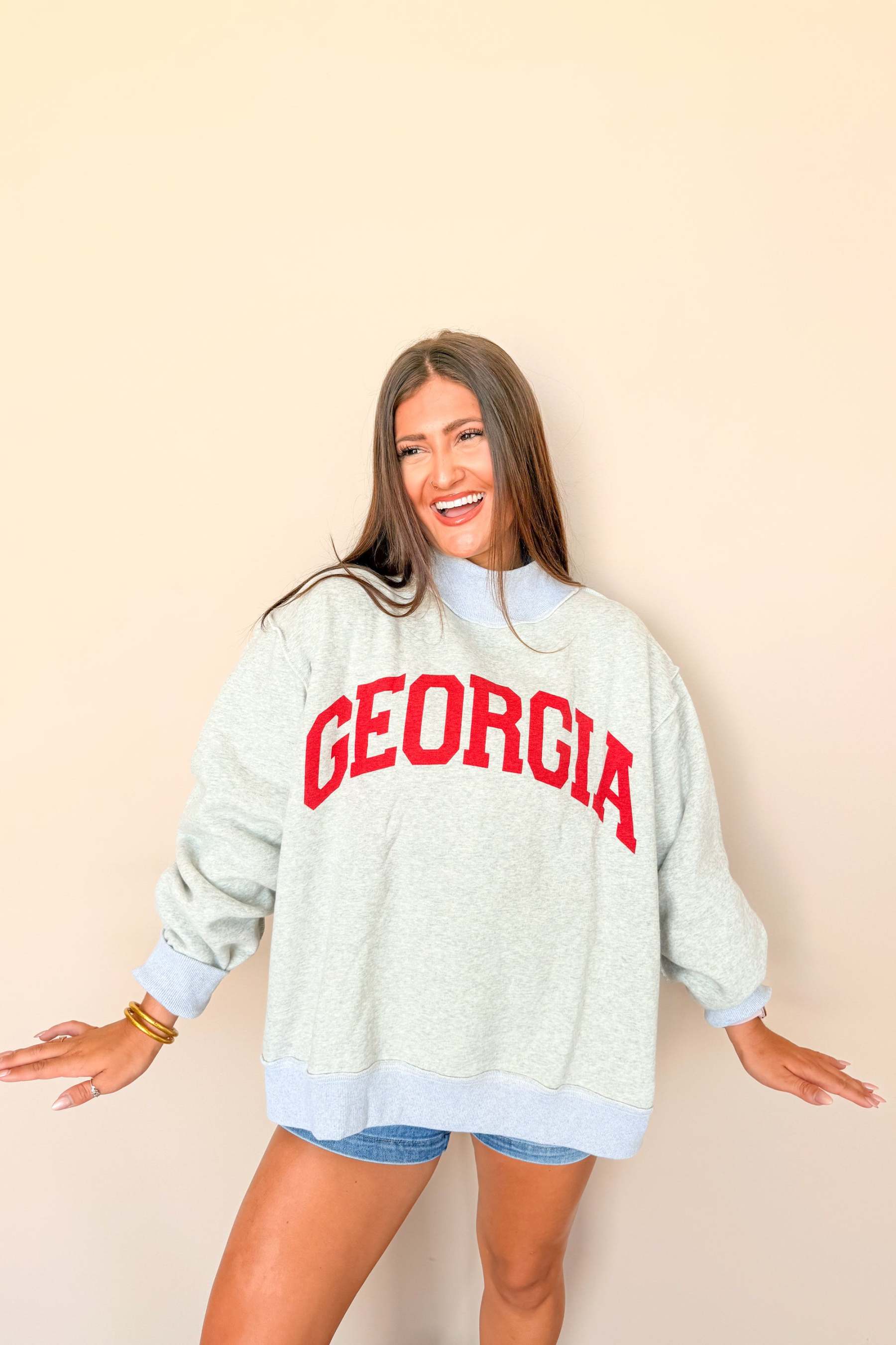 **PRE-ORDER** Georgia Game Day Mock Neck Reversible Sweatshirt