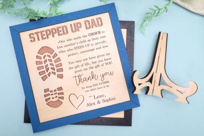 Personalized Stepfather Gift, Step Dad Gift, Stepped Up Dad Gift, Fathers Day Gift, Birthday Gift Stepdad, Gift from Stepdaughter or Stepson