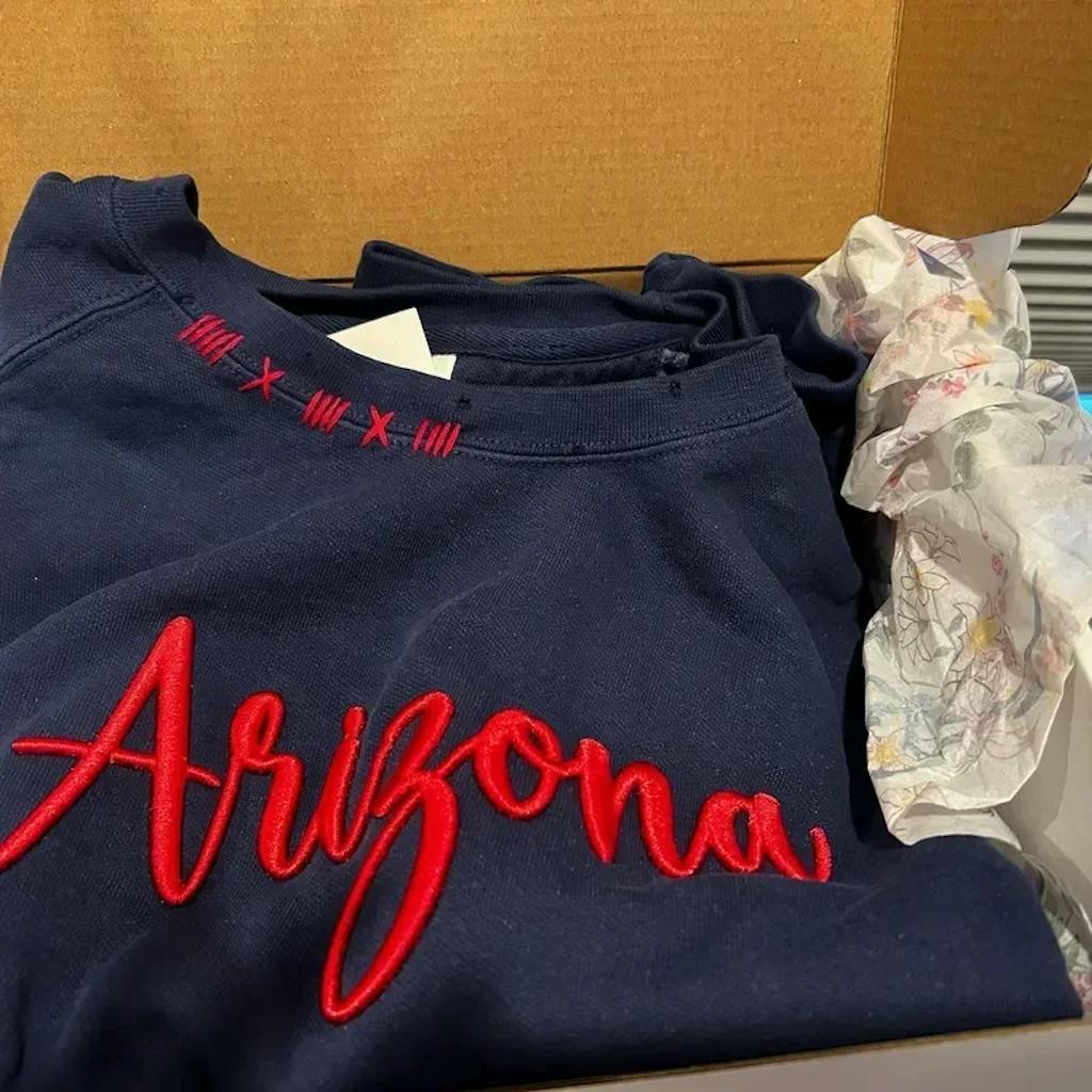 VINTAGE 3D Embroidery Unisex Hand Distressed Crew