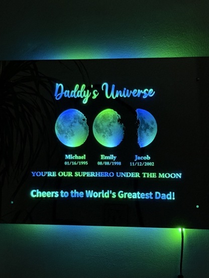 50% OFF🌈Custom Led Mirror Light Frame with text and date🌖mom's universe🌔