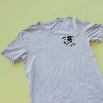 Custom Embroidered Pet Face T-shirt, Sweatshirt, Hoodie