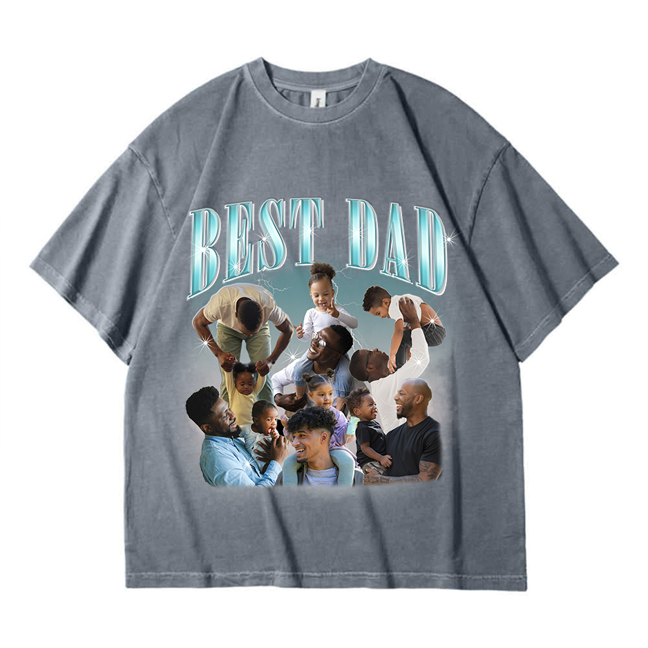 Custom Bootleg Shirt, Best Dad Ever Shirt, Custom Bootleg Rap Tee, Gift for Girlfriend Gift for Boyfriend, Personalized Photo Sweatshirt