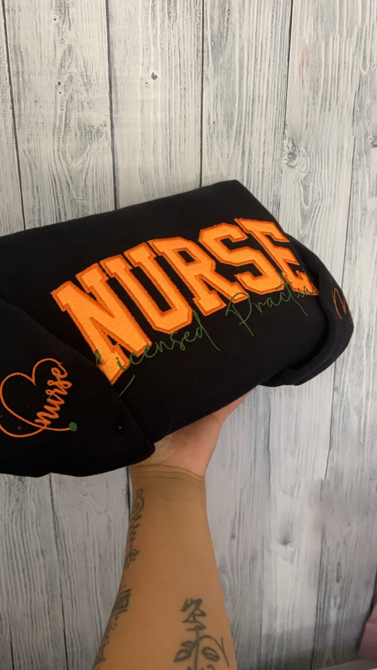 Custom Glitter Embroidered Crewneck