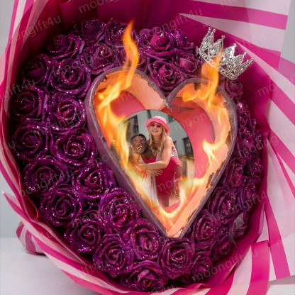 Everlasting Glitter Roses With Photo - Burnaway Edition