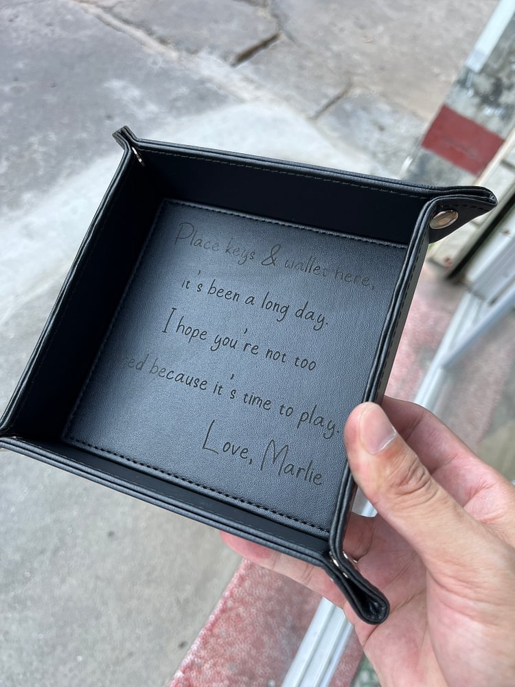 Valet Tray for Dad, Father's Day Gift, Catch All Table Tray, Key Tray