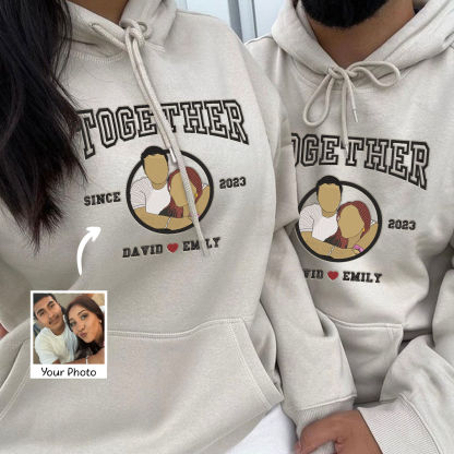 Anniversary Gift for Couple - Embroidered Couple Sweatshirt - Together Since Sweatshirt - Embroidered Sweatshirt-Creatgifts
