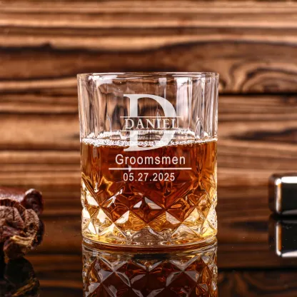 Groomsmen Whiskey Glasses, Groomsmen Gift Idea, Engraved Old Fashion, Personalized Groomsmen, Best Man Gift, Groomsmen Proposal Gifts