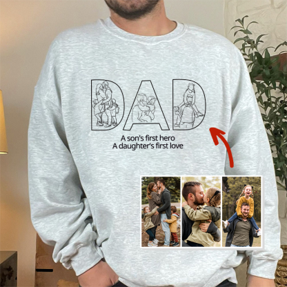 Best Dad Ever -Embroidered Sweatshirt For Father's Day - Gifts for Dad, Papa, Daddy and Grandpa