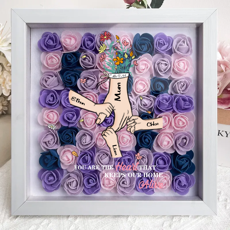 Mum, You Hold Us Together - Personalized Flower Shadow Box