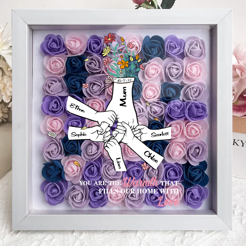 Mum, You Hold Us Together - Personalized Flower Shadow Box