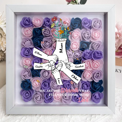 Mum, You Hold Us Together - Personalized Flower Shadow Box