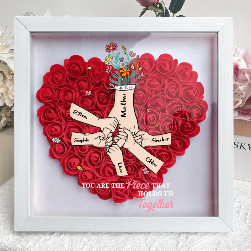 Mum, You Hold Us Together - Personalized Flower Shadow Box