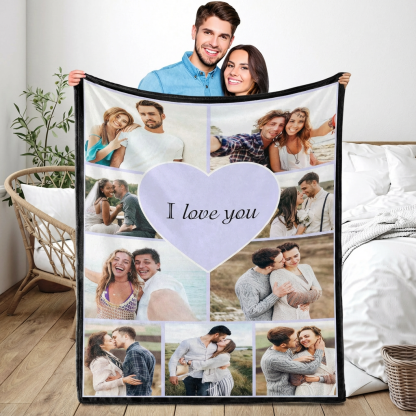 Custom Couple Blanket Photo,Valentine's Day gifts💓