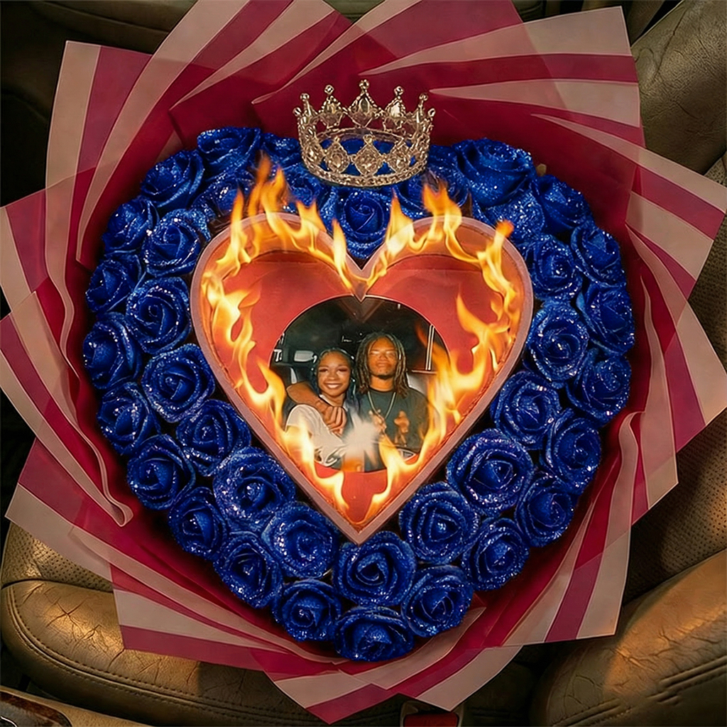 Everlasting Glitter Roses With Photo - Burnaway Edition