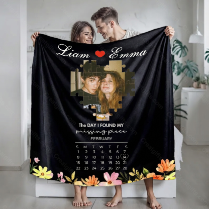 The Day I Found My Missing Piece Blanket Photo Blanket For Couple
