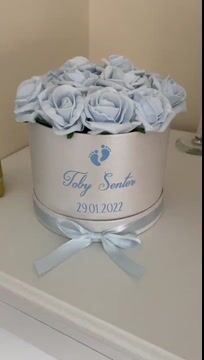 Personalised Baby Shower Flower Hat Box, Mum To Be Gifts, Newborn Baby Shower Gifts