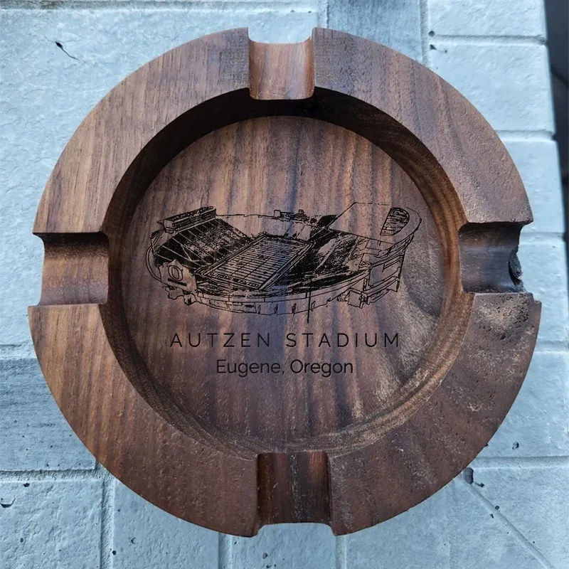 Autzen Stadium Walnut Cigar Ash Tray