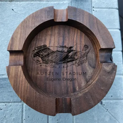 Autzen Stadium Walnut Cigar Ash Tray