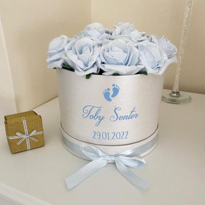 Personalised Baby Shower Flower Hat Box, Mum To Be Gifts, Newborn Baby Shower Gifts