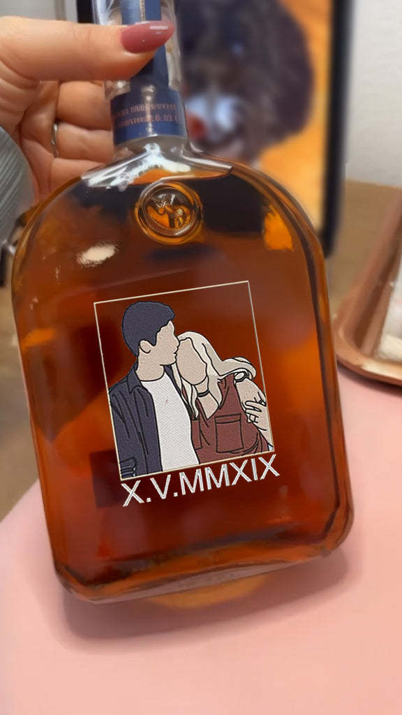 Custom Love Portrait Whiskey Bottles: A Toast to Forever
