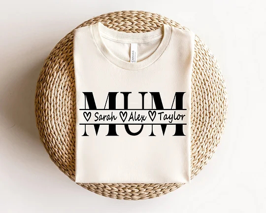 Custom Mama Sweatshirt with Kid Name, Personalized Mom Sweater Minimalist Mommy Custom Gift for Mother, Mom Gift for Her T-Shirt-Creatgifts