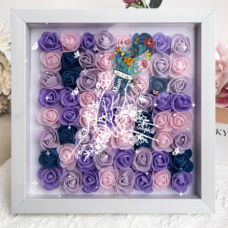 Mum Holds Us Together - Custom Flower Shadow Box