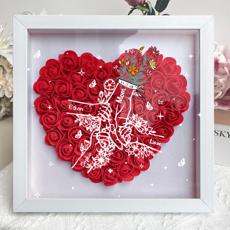 Mum Holds Us Together - Custom Flower Shadow Box