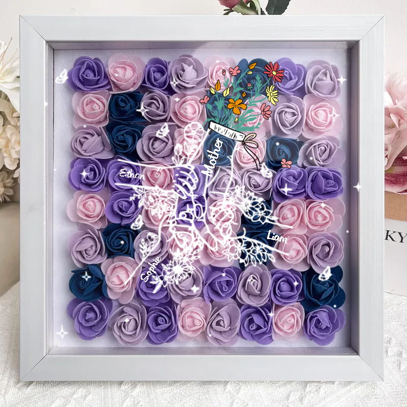 Mum Holds Us Together - Custom Flower Shadow Box