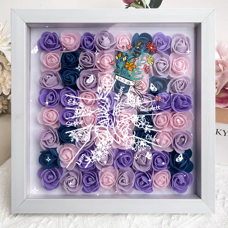Mum Holds Us Together - Custom Flower Shadow Box