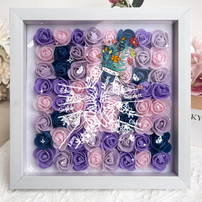 Mum Holds Us Together - Custom Flower Shadow Box