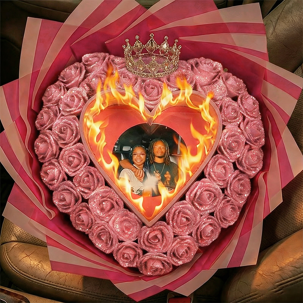 Everlasting Glitter Roses With Photo - Burnaway Edition