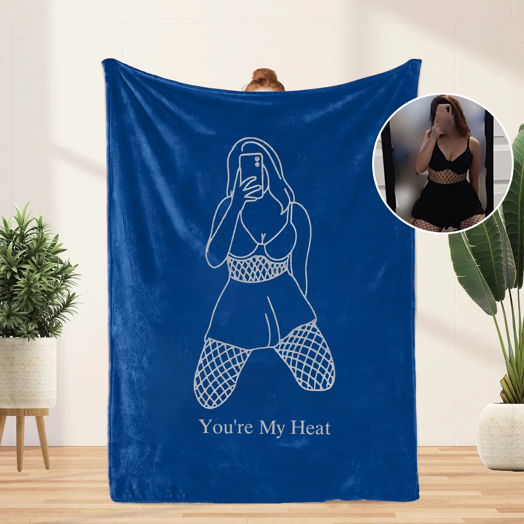 Sexy Custom Photo Blanket – Personalized Anniversary Gift for Him